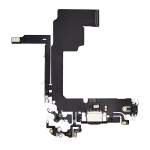 Iphone 15 Pro ile Uyumlu Şarj Portu Esnek Kablosu Aftermarket Plus ile Uyumlu Siyah Titanyum - Görsel 5