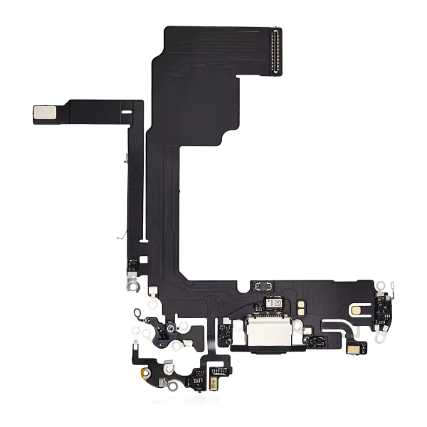 Iphone 15 Pro ile Uyumlu Şarj Portu Esnek Kablosu Aftermarket Plus ile Uyumlu Siyah Titanyum
