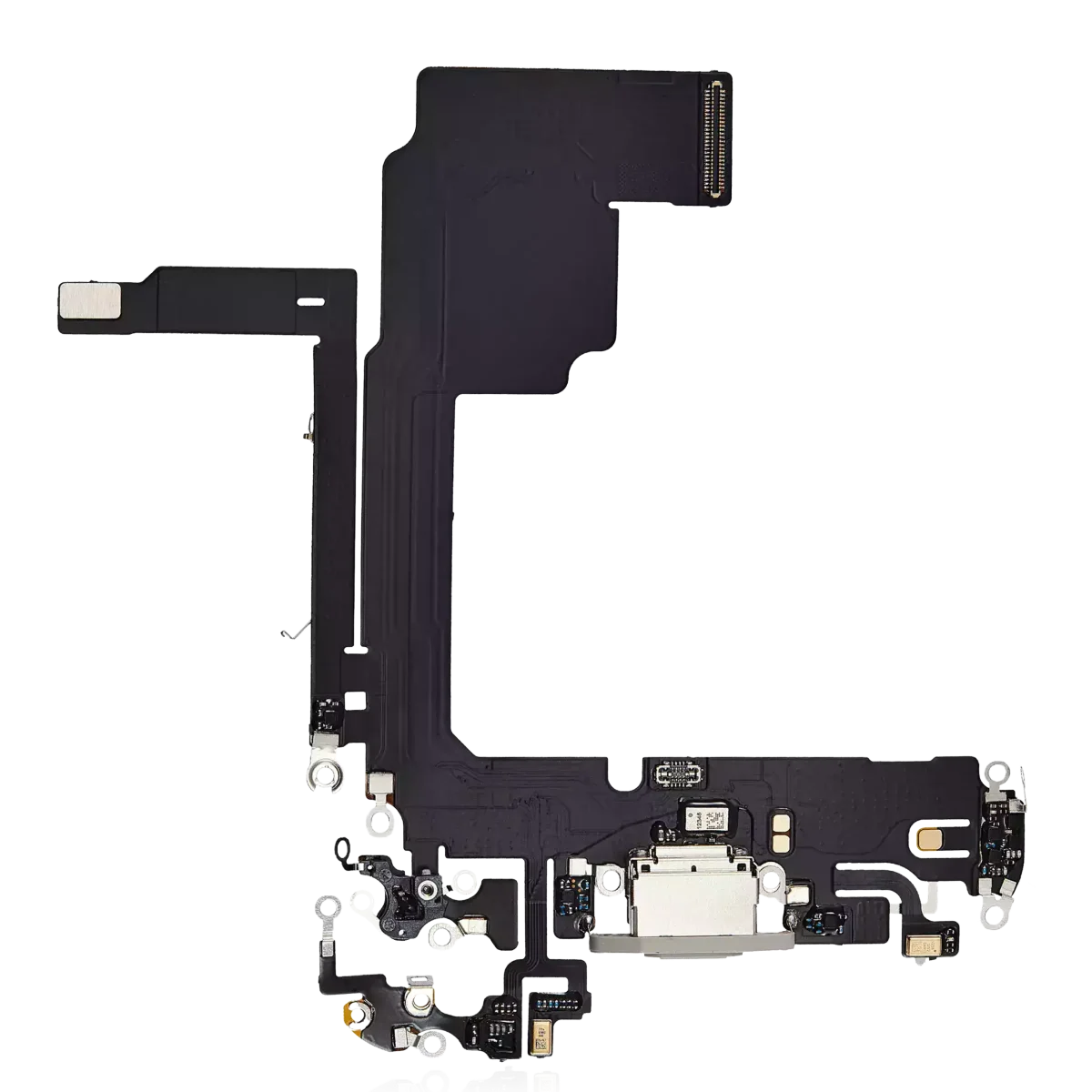 Iphone 15 Pro ile Uyumlu Şarj Portu Esnek Kablosu Premium Beyaz Titanyum ile Uyumlu - Görsel 5