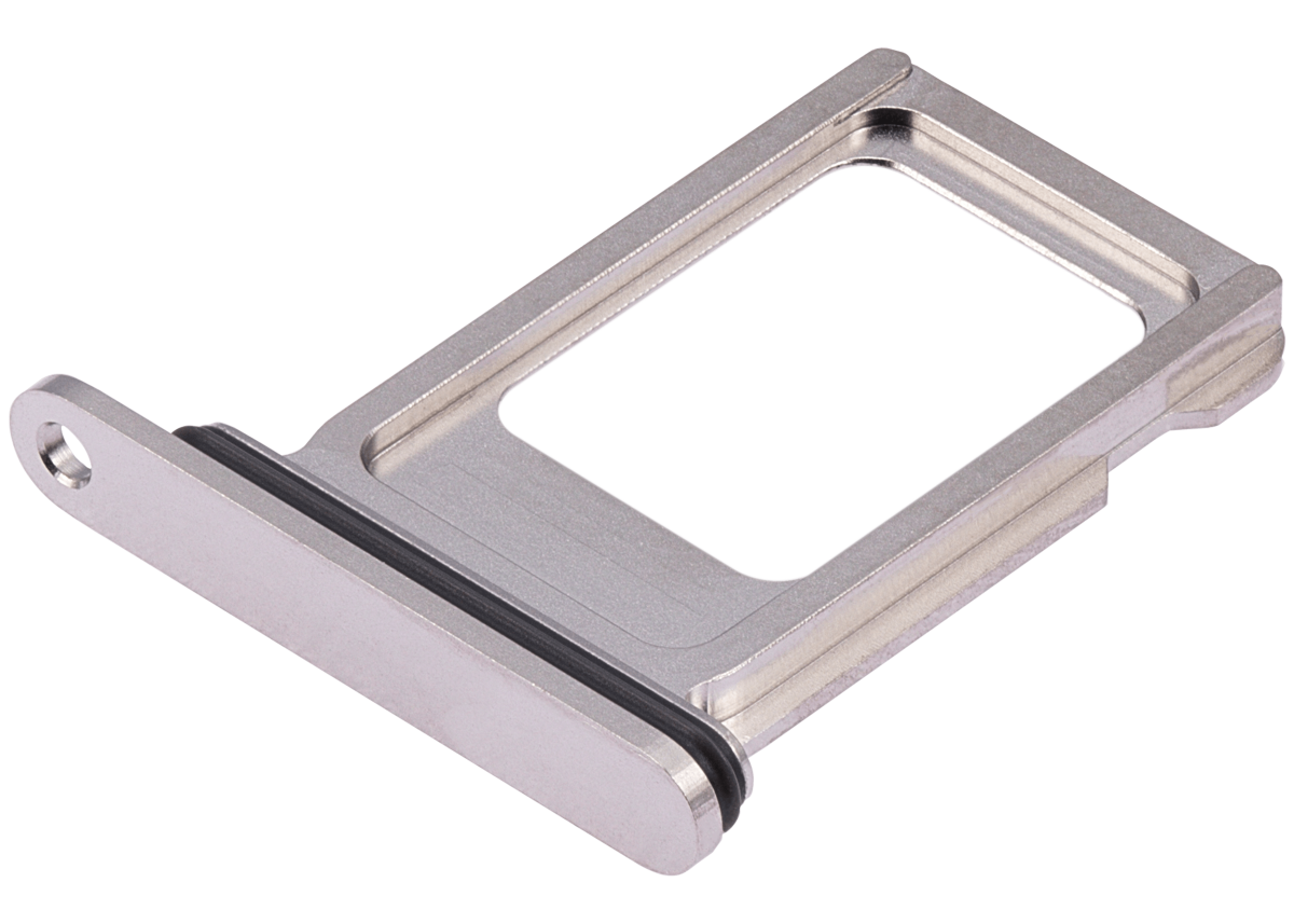 Iphone 15 Pro ile Uyumlu Tek Sim Kart Tepsisi / 15 Pro Max ile Uyumlu Beyaz Titanyum - Görsel 3