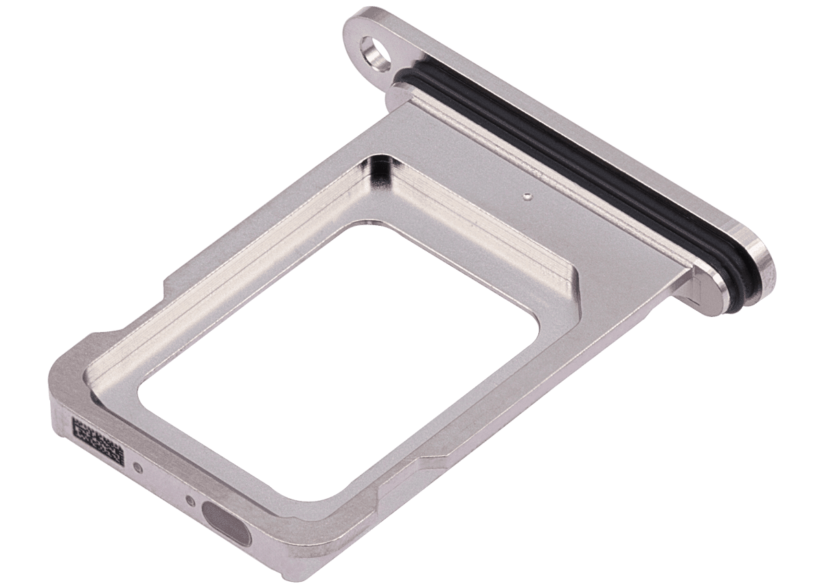 Iphone 15 Pro ile Uyumlu Tek Sim Kart Tepsisi / 15 Pro Max ile Uyumlu Beyaz Titanyum - Görsel 4