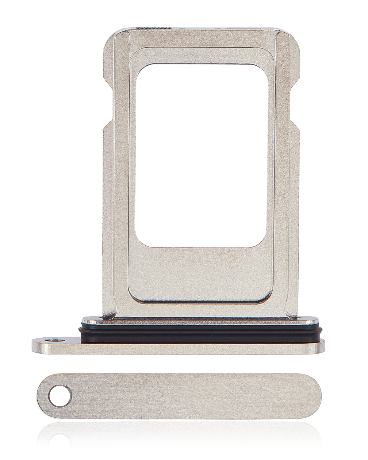 Iphone 15 Pro ile Uyumlu Tek Sim Kart Tepsisi / 15 Pro Max ile Uyumlu Beyaz Titanyum - Görsel 5