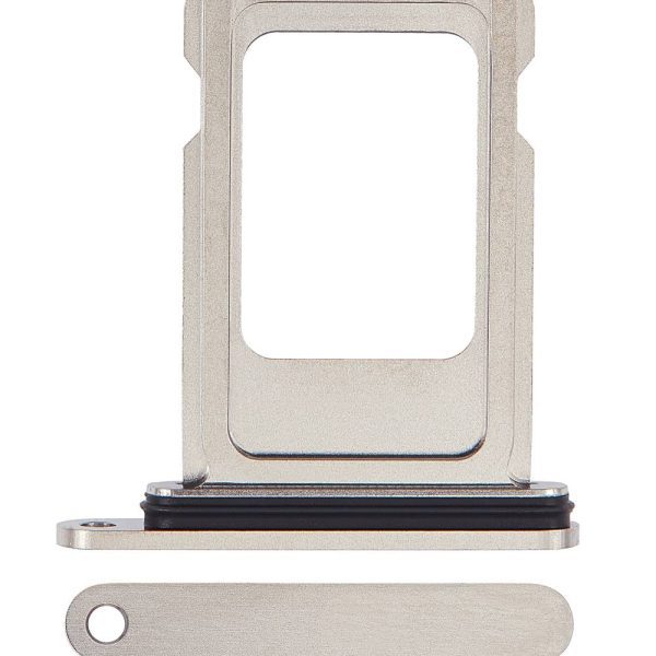 Iphone 15 Pro ile Uyumlu Tek Sim Kart Tepsisi / 15 Pro Max ile Uyumlu Beyaz Titanyum