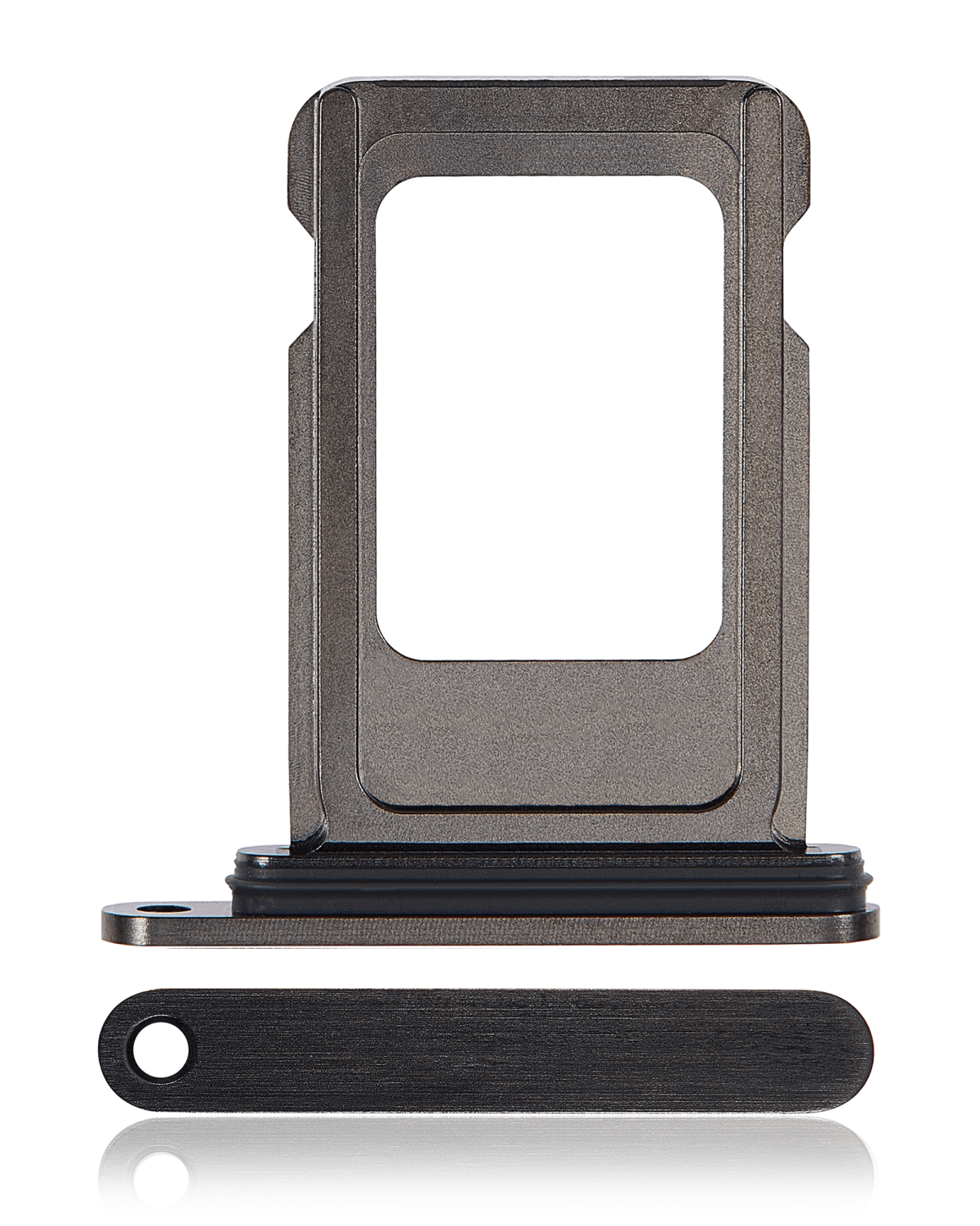 Iphone 15 Pro ile Uyumlu Tek Sim Kart Tepsisi / 15 Pro Max ile Uyumlu Siyah Titanyum - Görsel 5