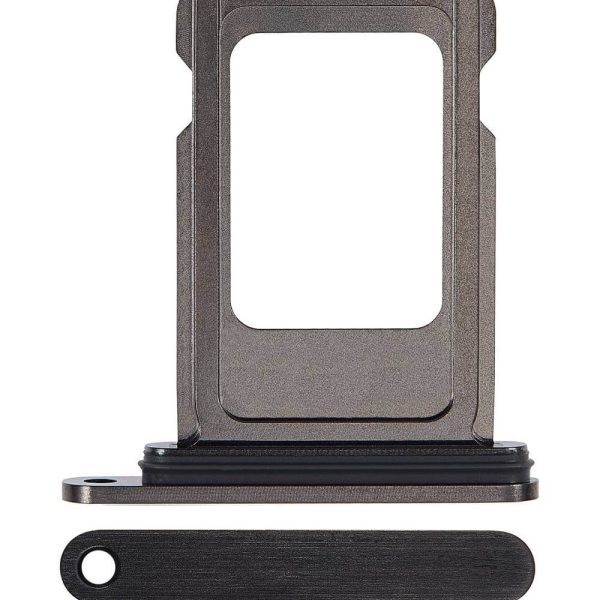 Iphone 15 Pro ile Uyumlu Tek Sim Kart Tepsisi / 15 Pro Max ile Uyumlu Siyah Titanyum