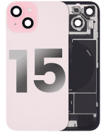 Iphone 15 ile Uyumlu Arka Cam Çelik Plakalı Kablosuz NFC Şarj MagSafe Mıknatıs ve El Feneri Esnek ile Uyumlu Full Rose