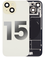 Iphone 15 ile Uyumlu Arka Cam Çelik Plakalı Kablosuz NFC Şarj MagSafe Mıknatıs ve El Feneri Esnek ile Uyumlu Full Sarı