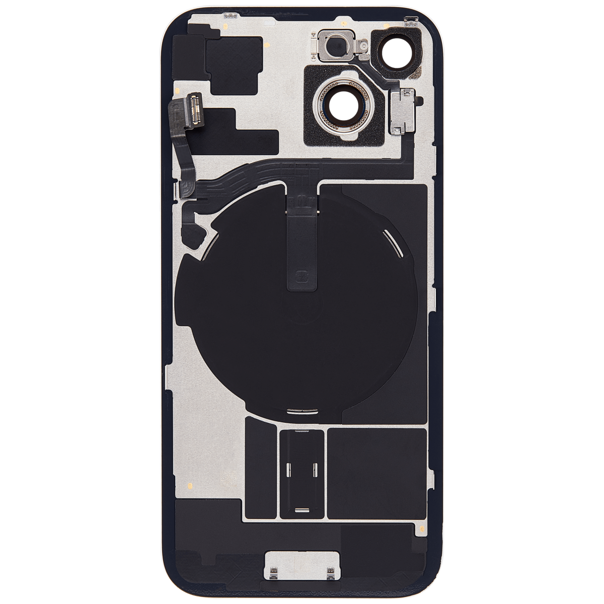 Iphone 15 ile Uyumlu Arka Cam Çelik Plakalı Kablosuz NFC Şarj MagSafe Mıknatıs ve El Feneri Esnek ile Uyumlu Full Sarı - Görsel 3