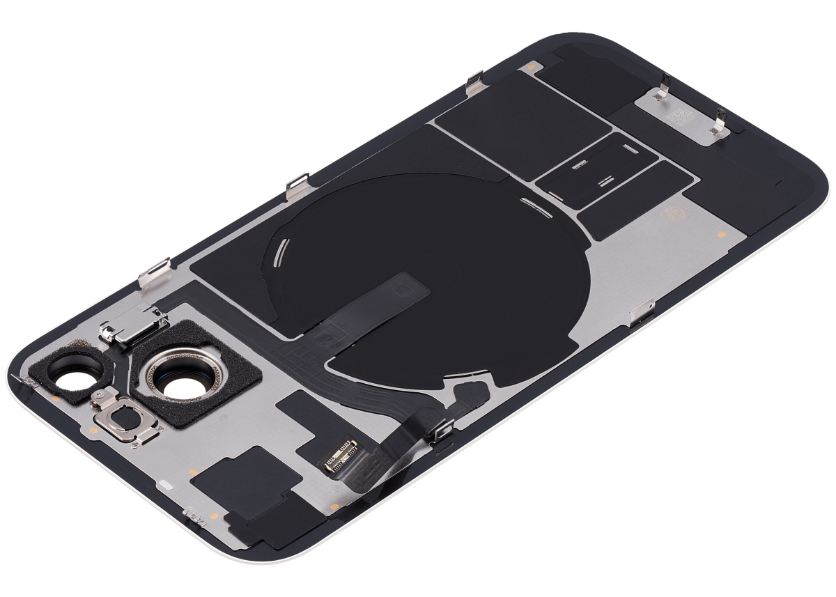 Iphone 15 ile Uyumlu Arka Cam Çelik Plakalı Kablosuz NFC Şarj MagSafe Mıknatıs ve El Feneri Esnek ile Uyumlu Full Sarı - Görsel 5