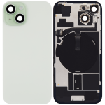 Iphone 15 ile Uyumlu Arka Cam Çelik Plakalı Kablosuz NFC Şarj MagSafe Mıknatıs ve El Feneri Esnek ile Uyumlu Full Yeşil - Görsel 2