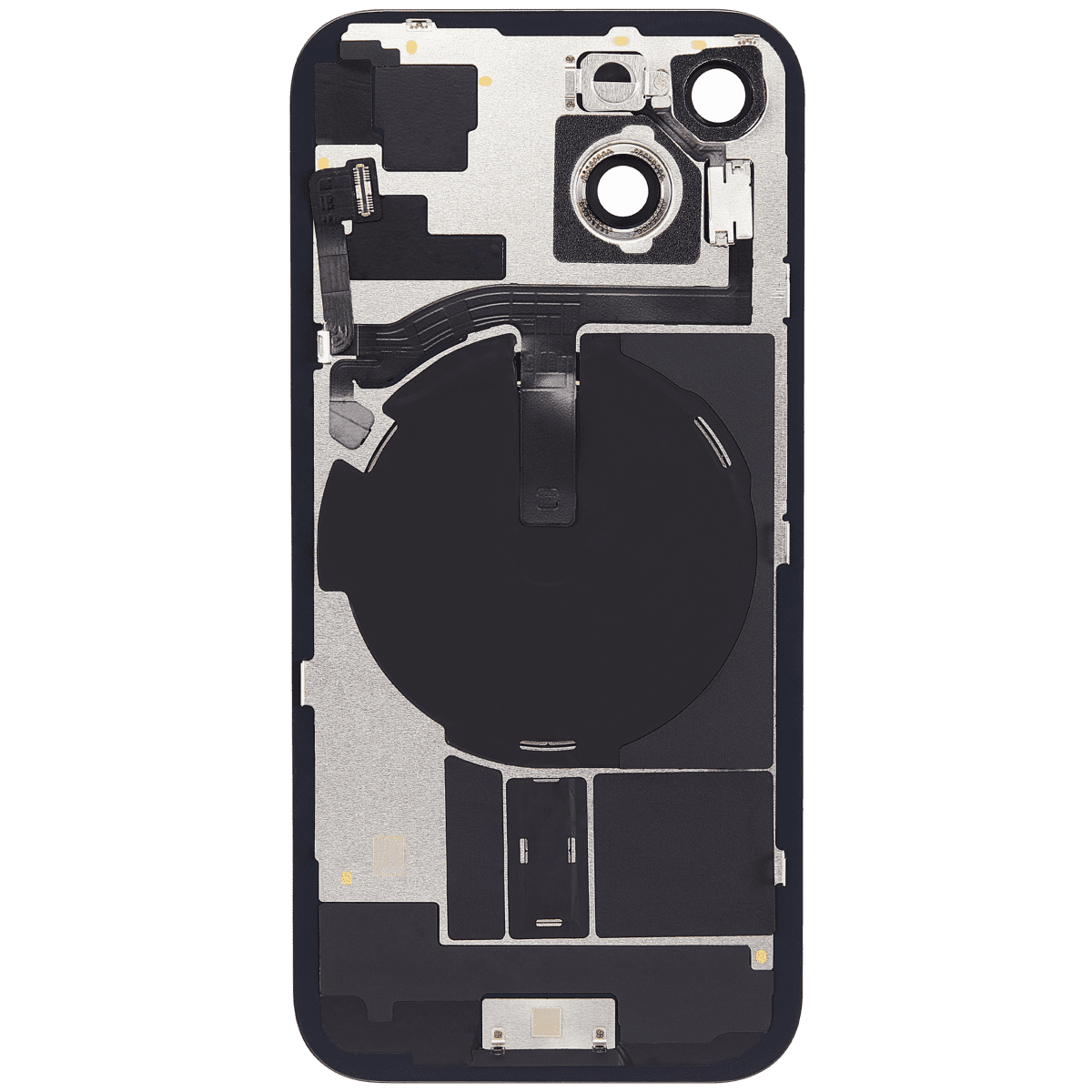 Iphone 15 ile Uyumlu Arka Cam Çelik Plakalı Kablosuz NFC Şarj MagSafe Mıknatıs ve El Feneri Esnek ile Uyumlu  Sarı - Görsel 2