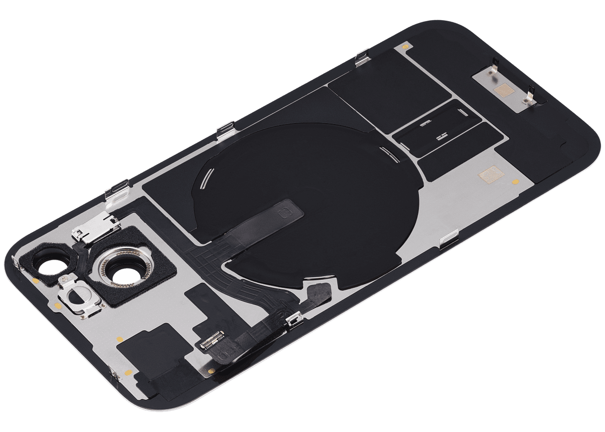 Iphone 15 ile Uyumlu Arka Cam Çelik Plakalı Kablosuz NFC Şarj MagSafe Mıknatıs ve El Feneri Esnek ile Uyumlu  Sarı - Görsel 4