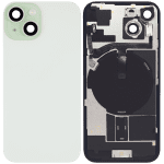 Iphone 15 ile Uyumlu Arka Cam Çelik Plakalı Kablosuz NFC Şarj MagSafe Mıknatıs ve El Feneri Esnek ile Uyumlu  Yeşil