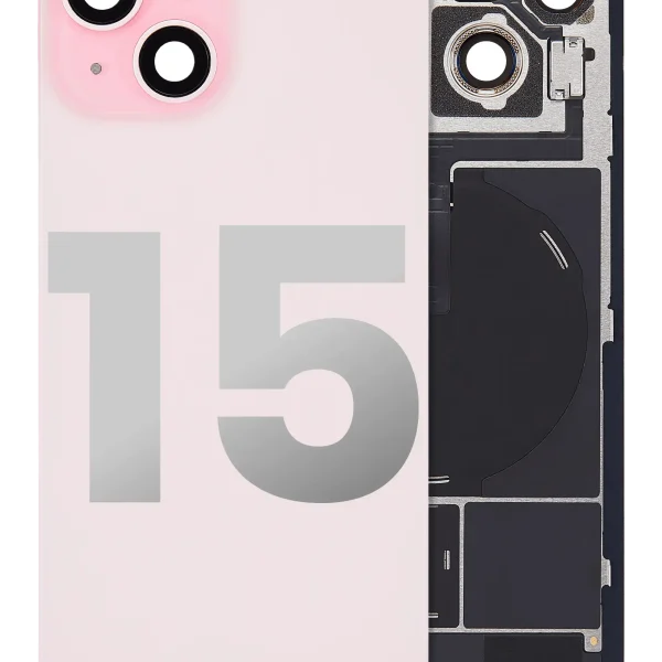 Iphone 15 ile Uyumlu Arka Cam Çelik Plakalı