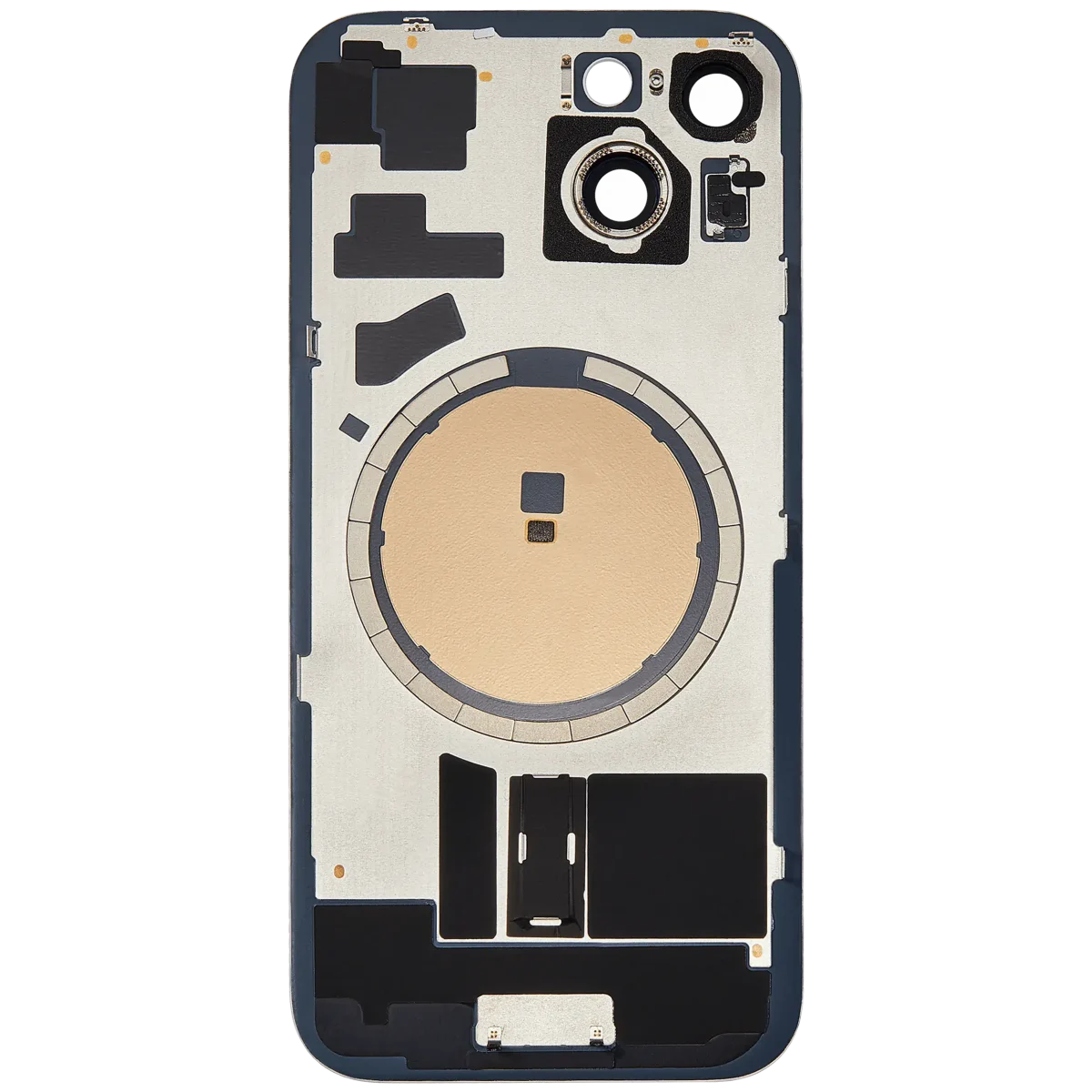 Iphone 15 ile Uyumlu Arka Cam Çelik Plakalı MagSafe Mıknatıs Önceden Takılmış Kapak  Mavi - Görsel 3