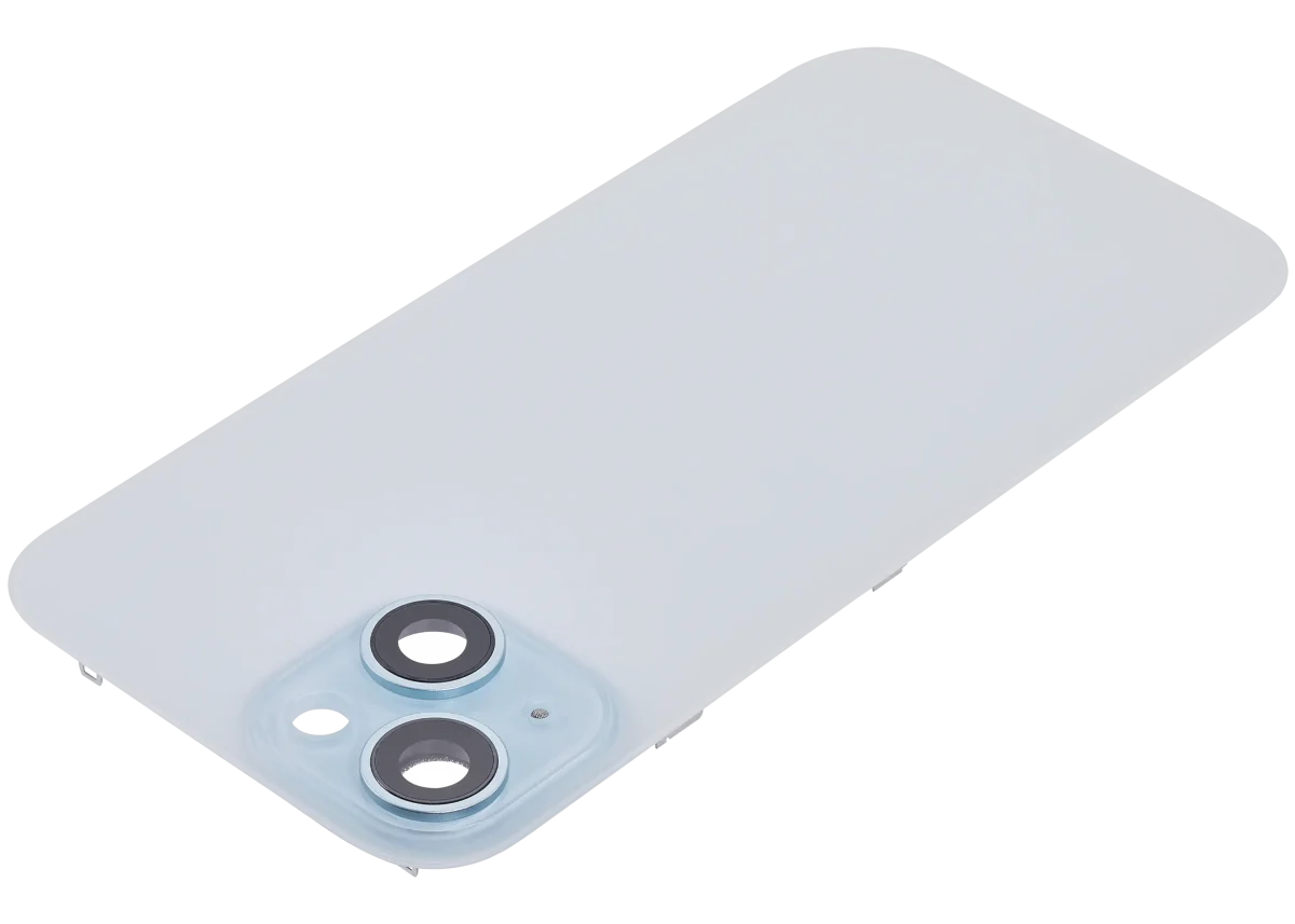 Iphone 15 ile Uyumlu Arka Cam Çelik Plakalı MagSafe Mıknatıs Önceden Takılmış Kapak  Mavi - Görsel 4
