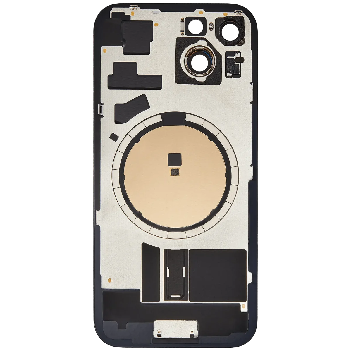 Iphone 15 ile Uyumlu Arka Cam Çelik Plakalı MagSafe Mıknatıs Önceden Takılmış Kapak  Rose - Görsel 3