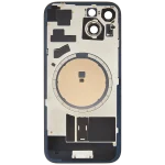 Iphone 15 ile Uyumlu Arka Cam Çelik Plakalı MagSafe Mıknatıs Önceden Takılmış Kapak  Sarı - Görsel 3