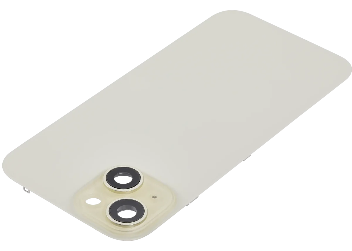 Iphone 15 ile Uyumlu Arka Cam Çelik Plakalı MagSafe Mıknatıs Önceden Takılmış Kapak  Sarı - Görsel 4