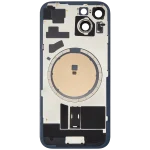 Iphone 15 ile Uyumlu Arka Cam Çelik Plakalı MagSafe Mıknatıs Önceden Takılmış Kapak  Siyah - Görsel 2