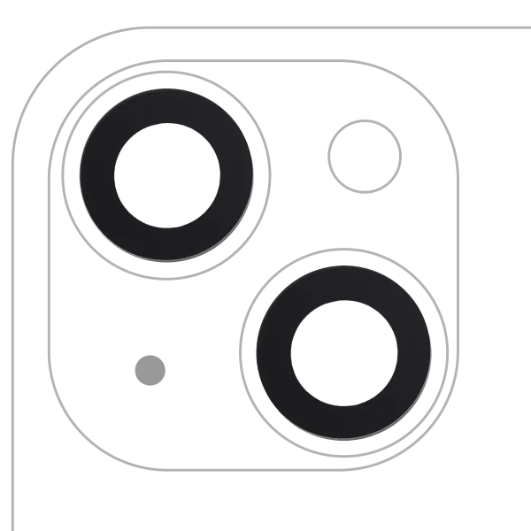 Iphone 15 ile Uyumlu Arka Kamera Servis Paket Orjinal Ürün Lensi Sadece Cam iphone 14 / 14 Plus / 15 / 15 Plus İle Uyumlu Yapışkanlı 2 Parça Set Plus