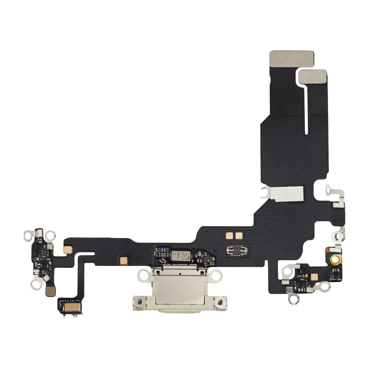 Iphone 15 ile Uyumlu Şarj Portu Esnek Kablosu Aftermarket Plus Sarı ile Uyumlu