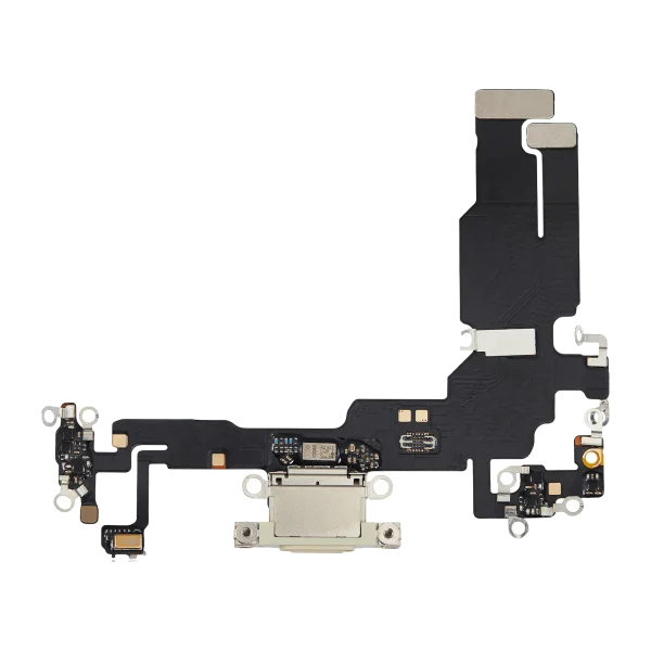 Iphone 15 ile Uyumlu Şarj Portu Esnek Kablosu Aftermarket Plus Sarı ile Uyumlu