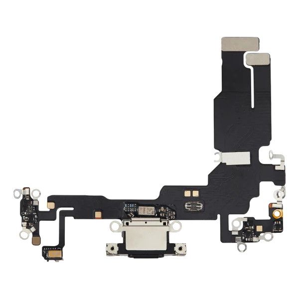 Iphone 15 ile Uyumlu Şarj Portu Esnek Kablosu Aftermarket Plus Siyah ile Uyumlu