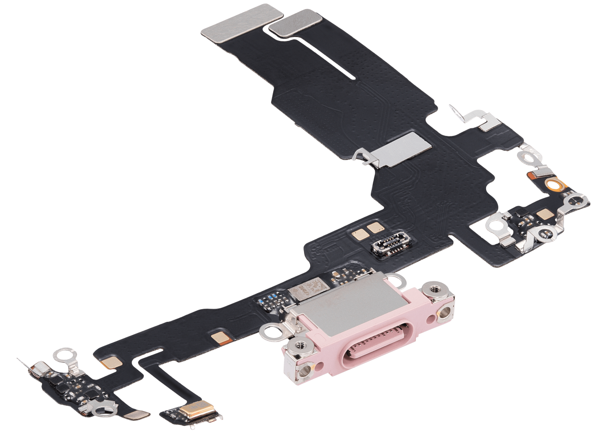 Iphone 15 ile Uyumlu Şarj Portu Esnek Kablosu Aftermarket Plus ile Uyumlu Rose - Görsel 3