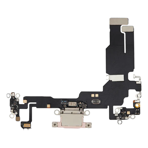 Iphone 15 ile Uyumlu Şarj Portu Esnek Kablosu Aftermarket Plus ile Uyumlu Rose