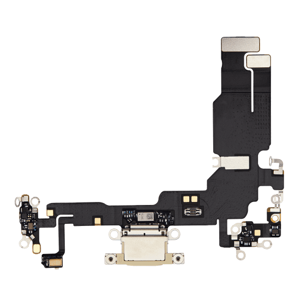 Iphone 15 ile Uyumlu Şarj Portu Esnek Kablosu Premium Sarı ile Uyumlu