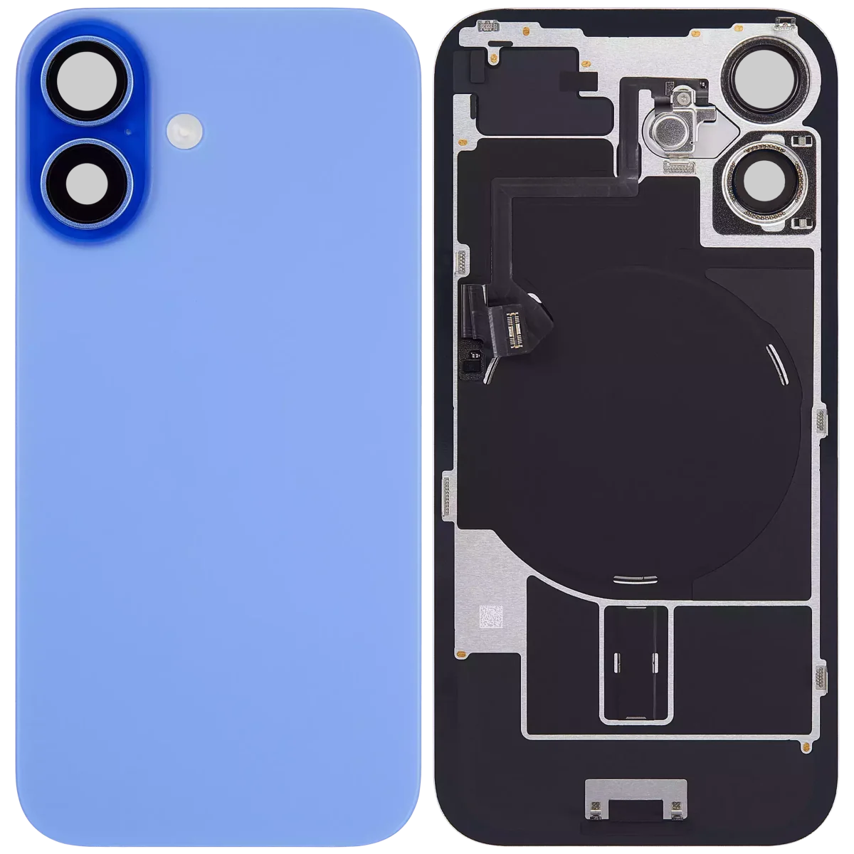 Iphone 16 Plus ile Uyumlu Arka Cam Çelik Plakalı Kablosuz NFC Şarj MagSafe Mıknatıs ve El Feneri Esnek ile Uyumlu Full A Sınıfı Ultramarine - Görsel 2