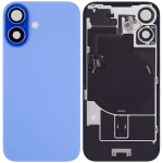 Iphone 16 Plus ile Uyumlu Arka Cam Çelik Plakalı Kablosuz NFC Şarj MagSafe Mıknatıs ve El Feneri Esnek ile Uyumlu Full A Sınıfı Ultramarine - Görsel 2