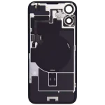 Iphone 16 Plus ile Uyumlu Arka Cam Çelik Plakalı Kablosuz NFC Şarj MagSafe Mıknatıs ve El Feneri Esnek ile Uyumlu Full Beyaz - Görsel 3