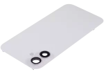 Iphone 16 Plus ile Uyumlu Arka Cam Çelik Plakalı Kablosuz NFC Şarj MagSafe Mıknatıs ve El Feneri Esnek ile Uyumlu Full Beyaz - Görsel 4