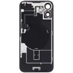 Iphone 16 Plus ile Uyumlu Arka Cam Çelik Plakalı Kablosuz NFC Şarj MagSafe Mıknatıs ve El Feneri Esnek ile Uyumlu Full  Rose - Görsel 4
