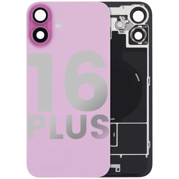 Iphone 16 Plus ile Uyumlu Arka Cam Çelik Plakalı Kablosuz NFC Şarj MagSafe Mıknatıs ve El Feneri Esnek ile Uyumlu Full  Rose