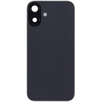 Iphone 16 Plus ile Uyumlu Arka Cam Çelik Plakalı Kablosuz NFC Şarj MagSafe Mıknatıs ve El Feneri Esnek ile Uyumlu Full  Siyah - Görsel 3