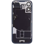 Iphone 16 Plus ile Uyumlu Arka Cam Çelik Plakalı Kablosuz NFC Şarj MagSafe Mıknatıs ve El Feneri Esnek ile Uyumlu Full Siyah - Görsel 4