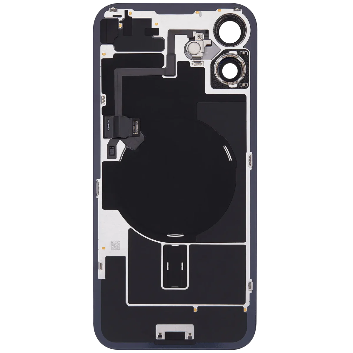 Iphone 16 Plus ile Uyumlu Arka Cam Çelik Plakalı Kablosuz NFC Şarj MagSafe Mıknatıs ve El Feneri Esnek ile Uyumlu Full  Siyah - Görsel 4