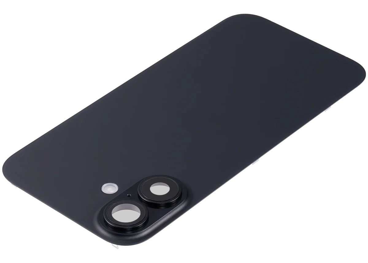 Iphone 16 Plus ile Uyumlu Arka Cam Çelik Plakalı Kablosuz NFC Şarj MagSafe Mıknatıs ve El Feneri Esnek ile Uyumlu Full Siyah - Görsel 5