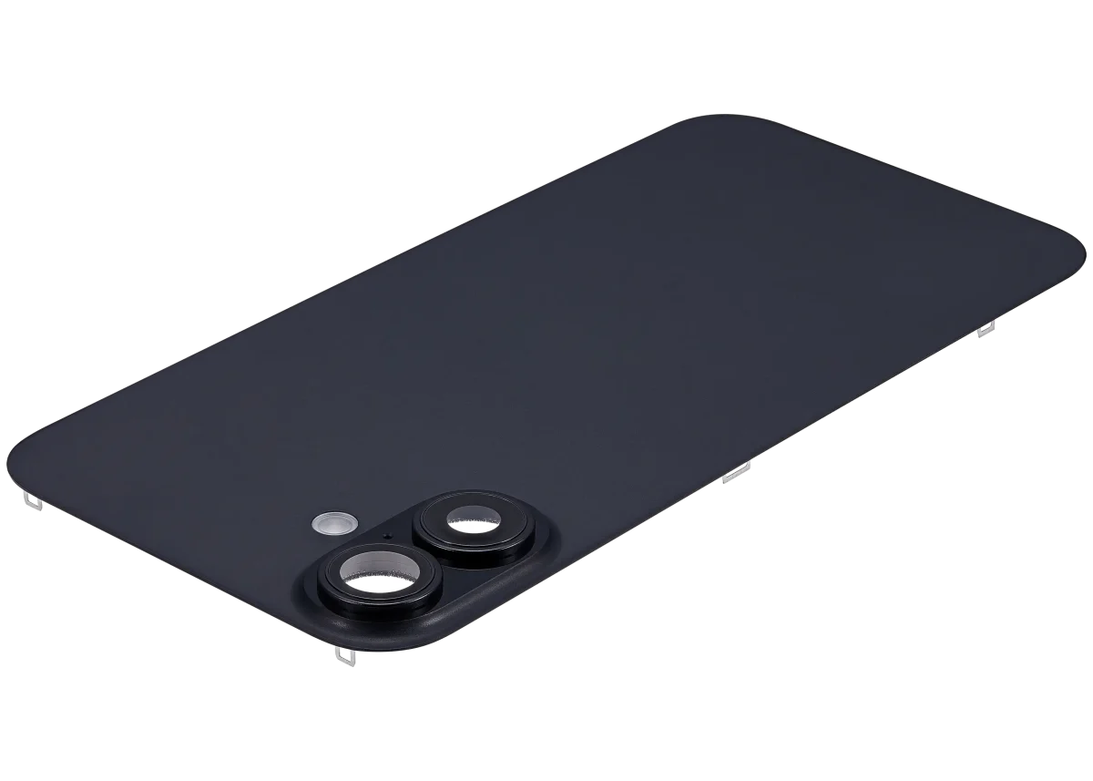 Iphone 16 Plus ile Uyumlu Arka Cam Çelik Plakalı Kablosuz NFC Şarj MagSafe Mıknatıs ve El Feneri Esnek ile Uyumlu Full  Siyah - Görsel 5