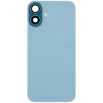 Iphone 16 Plus ile Uyumlu Arka Cam Çelik Plakalı Kablosuz NFC Şarj MagSafe Mıknatıs ve El Feneri Esnek ile Uyumlu Full  Teal - Görsel 3