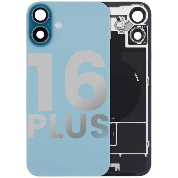 Iphone 16 Plus ile Uyumlu Arka Cam Çelik Plakalı Kablosuz NFC Şarj MagSafe Mıknatıs ve El Feneri Esnek ile Uyumlu Full  Teal