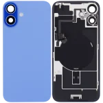 Iphone 16 Plus ile Uyumlu Arka Cam Çelik Plakalı Kablosuz NFC Şarj MagSafe Mıknatıs ve El Feneri Esnek ile Uyumlu Full  Ultramarine - Görsel 2
