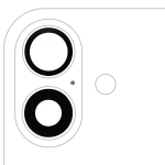 Iphone 16 Plus ile Uyumlu Arka Kamera Servis Paket Orjinal Ürün Lensi Sadece Cam Yapışkanlı / 16 Plus ile Uyumlu 2 Parça Set Gerçek Safir Premium