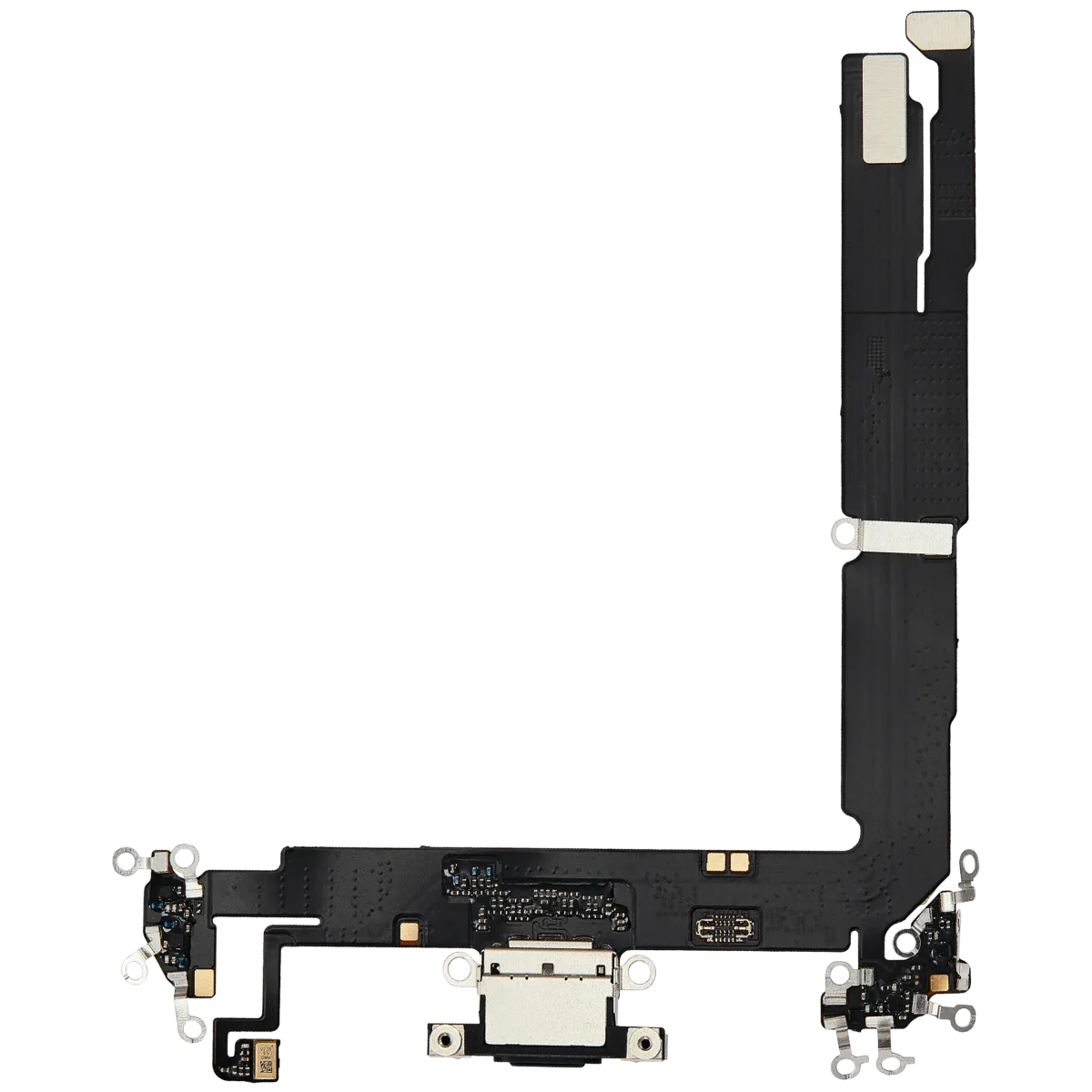 Iphone 16 Plus ile Uyumlu Şarj Portu Esnek Kablosu Plus Siyah ile Uyumlu