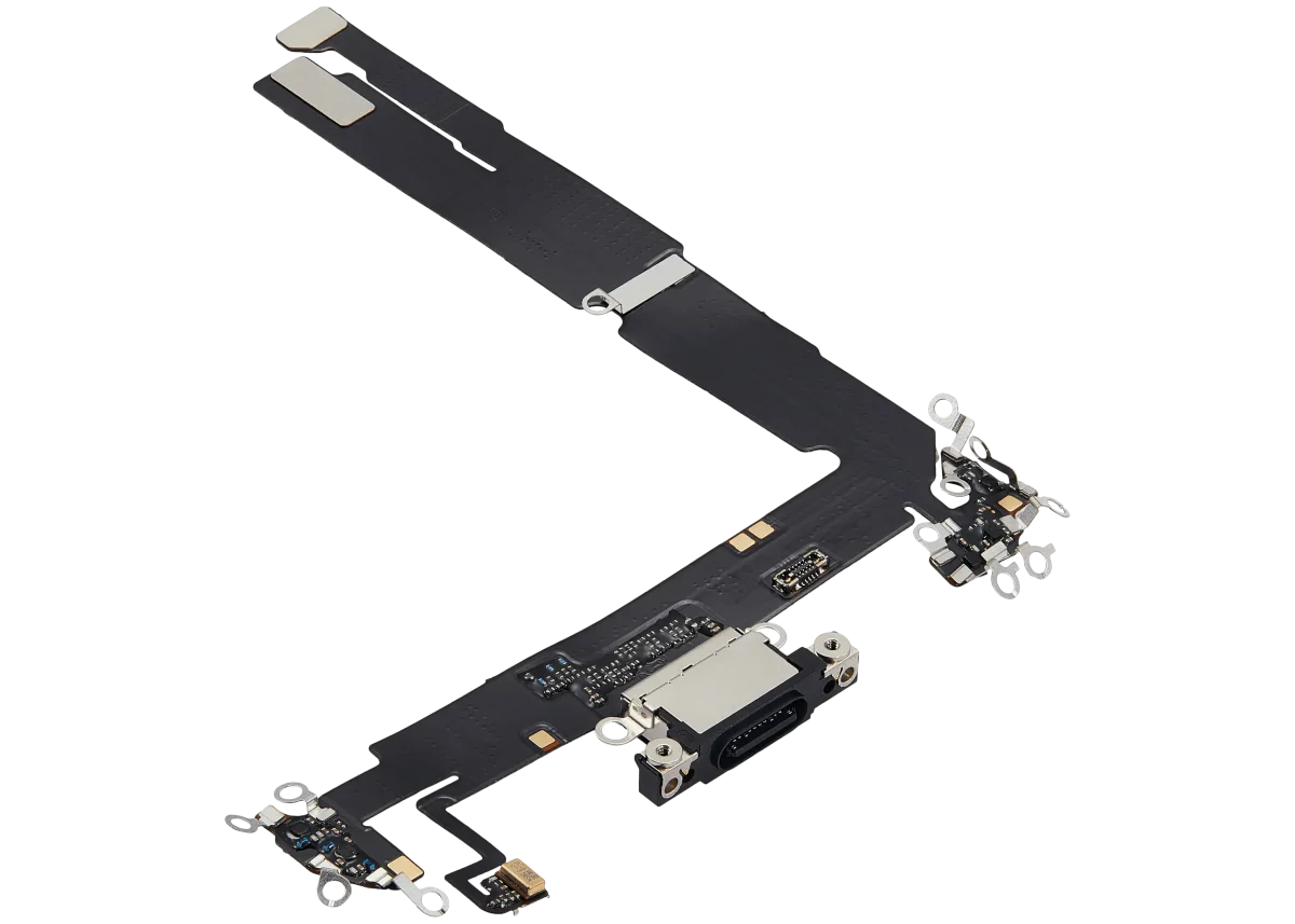 Iphone 16 Plus ile Uyumlu Şarj Portu Esnek Kablosu Plus Siyah ile Uyumlu - Görsel 4