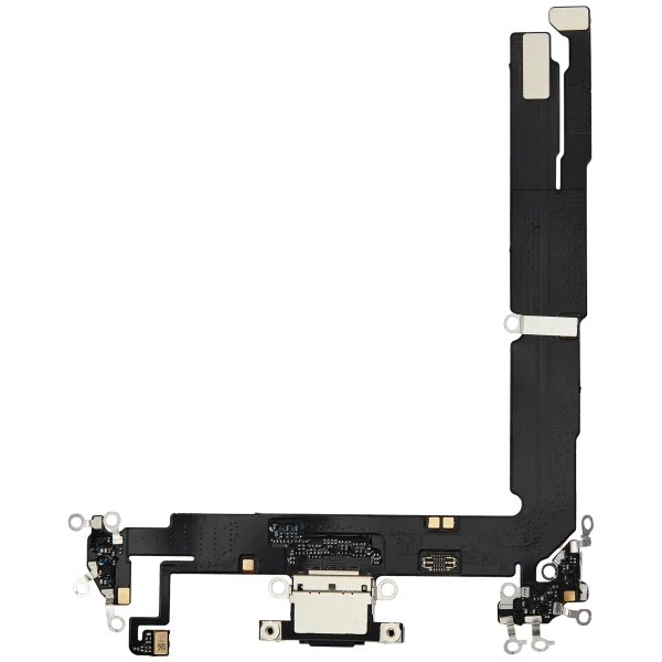 Iphone 16 Plus ile Uyumlu Şarj Portu Esnek Kablosu Plus Siyah ile Uyumlu