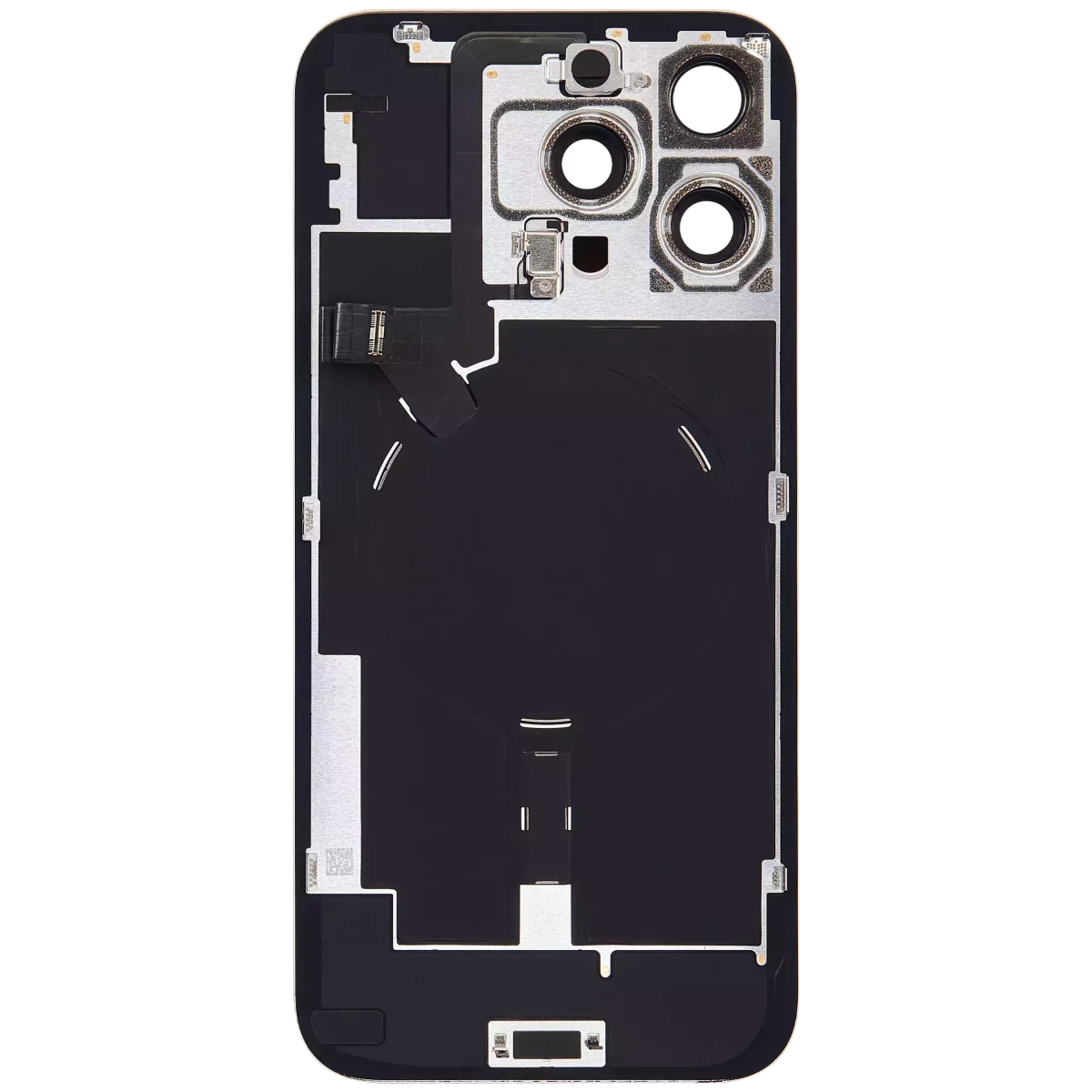 Iphone 16 Pro Max ile Uyumlu Arka Cam Çelik Plakalı Kablosuz NFC Şarj MagSafe Mıknatıs ve El Feneri Esnek ile Uyumlu Full Çöl Titanyumu - Görsel 3